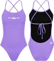 AMANZI GIRLS IRIS TIE BACK ONE PIECE - Purple