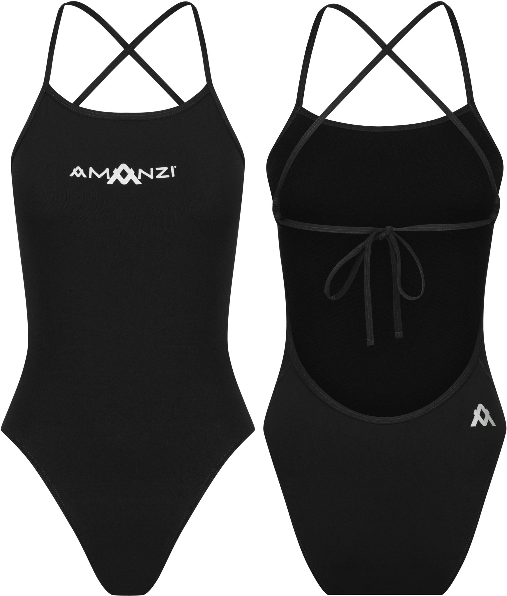 AMANZI GIRLS JET TIE BACK ONE PIECE - Black