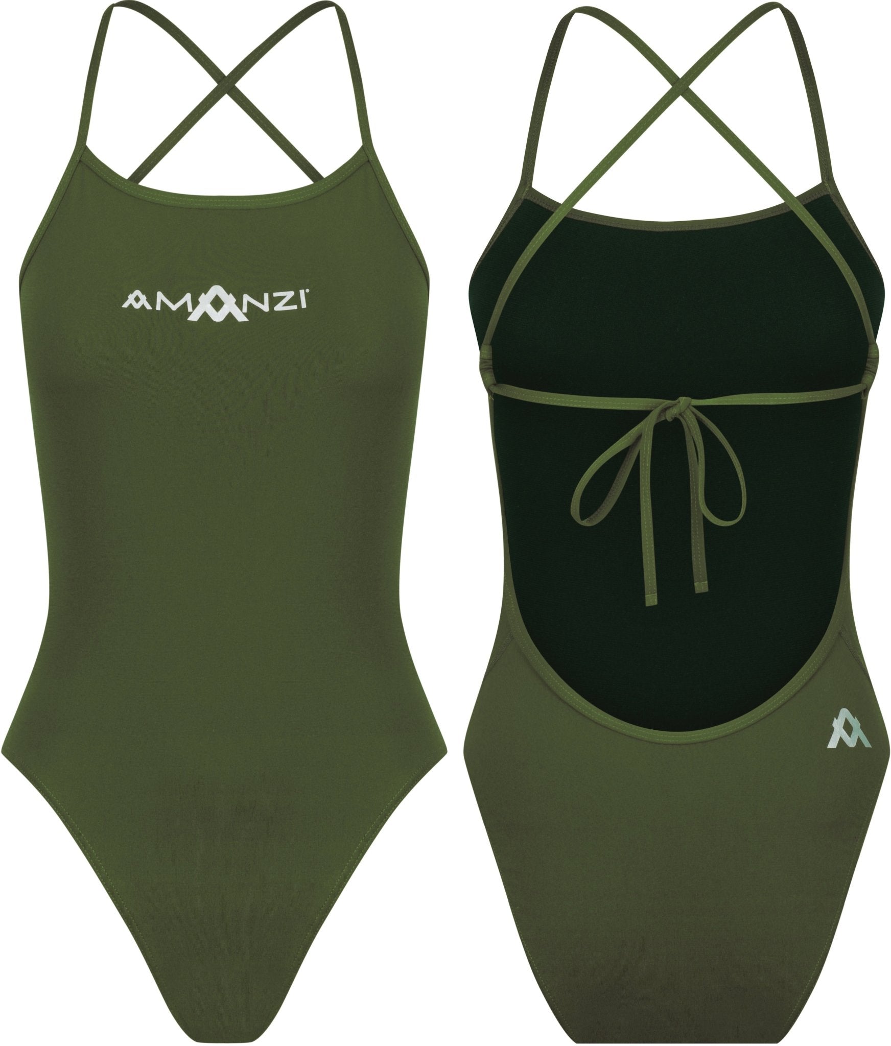 AMANZI GIRLS MEMPHIS TIE BACK ONE PIECE - Green