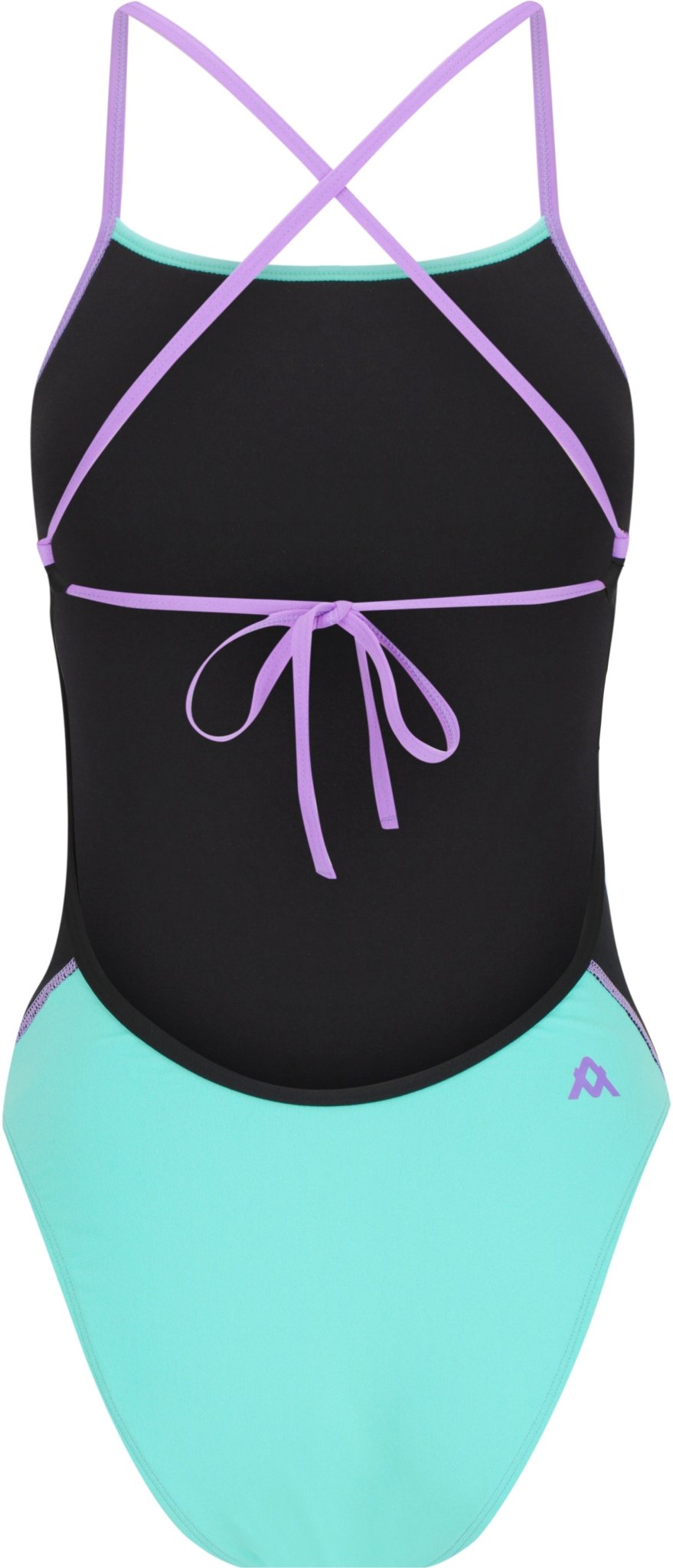 AMANZI GIRLS MYSTIC MINT TIE BACK ONE PIECE - Black