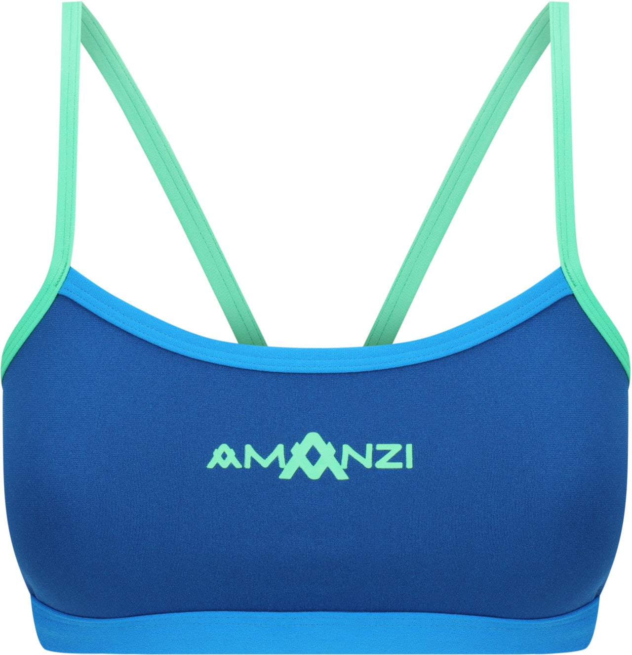 AMANZI GIRLS SEAGLASS BIKINI TOP - Blue