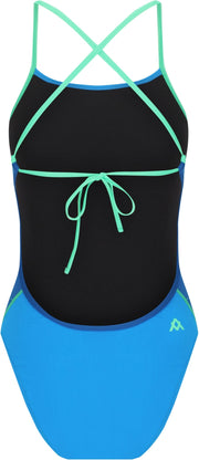 AMANZI GIRLS SEAGLASS TIE BACK ONE PIECE - Blue