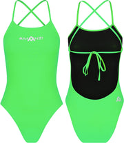 AMANZI GIRLS ZESTY TIE BACK ONE PIECE - Green