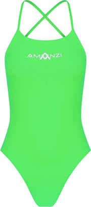 AMANZI GIRLS ZESTY TIE BACK ONE PIECE - Green