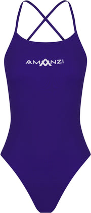 AMANZI WOMENS BLUEBERRY TIE BACK ONE PIECE - Indigo