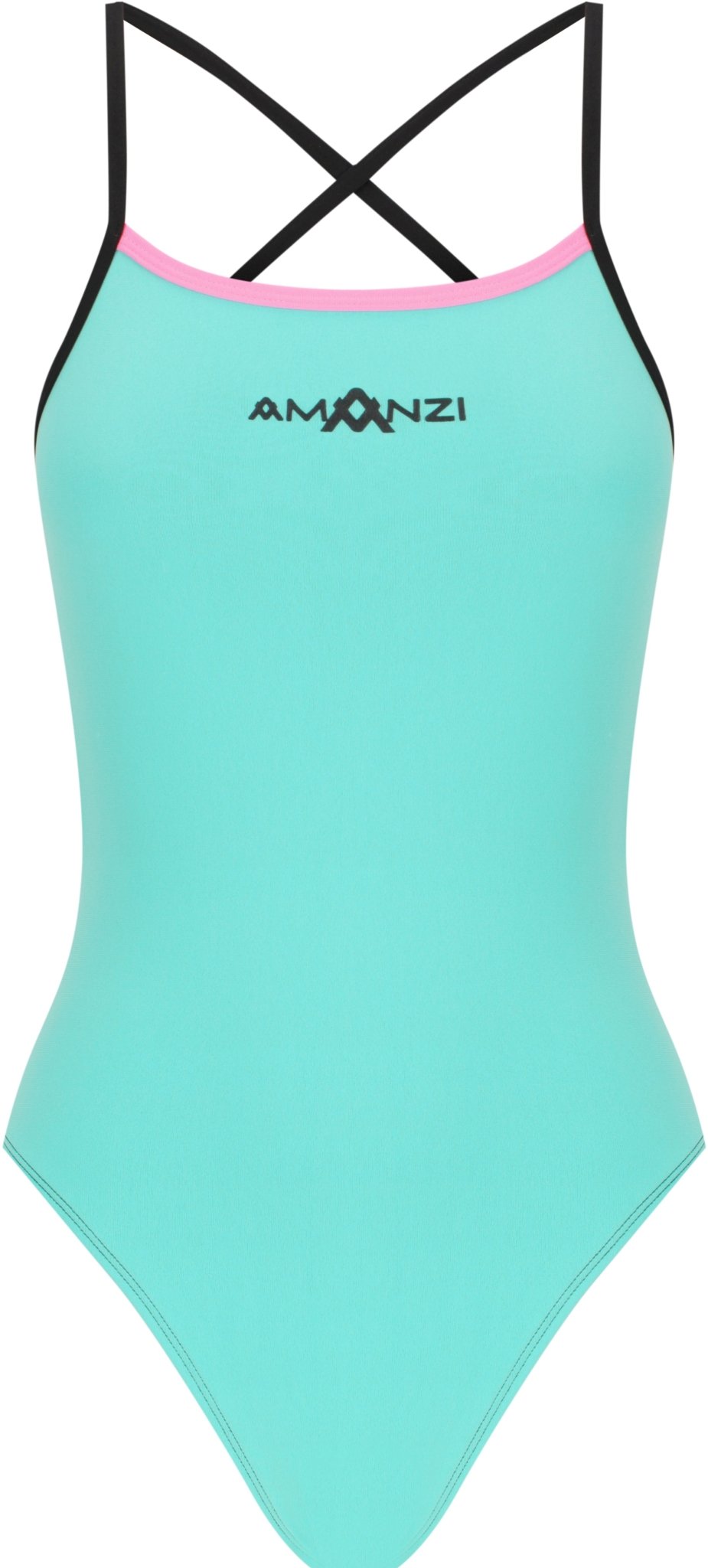 AMANZI WOMENS COTTON CANDY TIE BACK ONE PIECE - Aqua