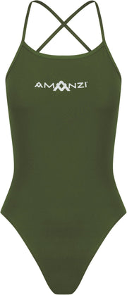 AMANZI WOMENS MEMPHIS TIE BACK ONE PIECE - Green