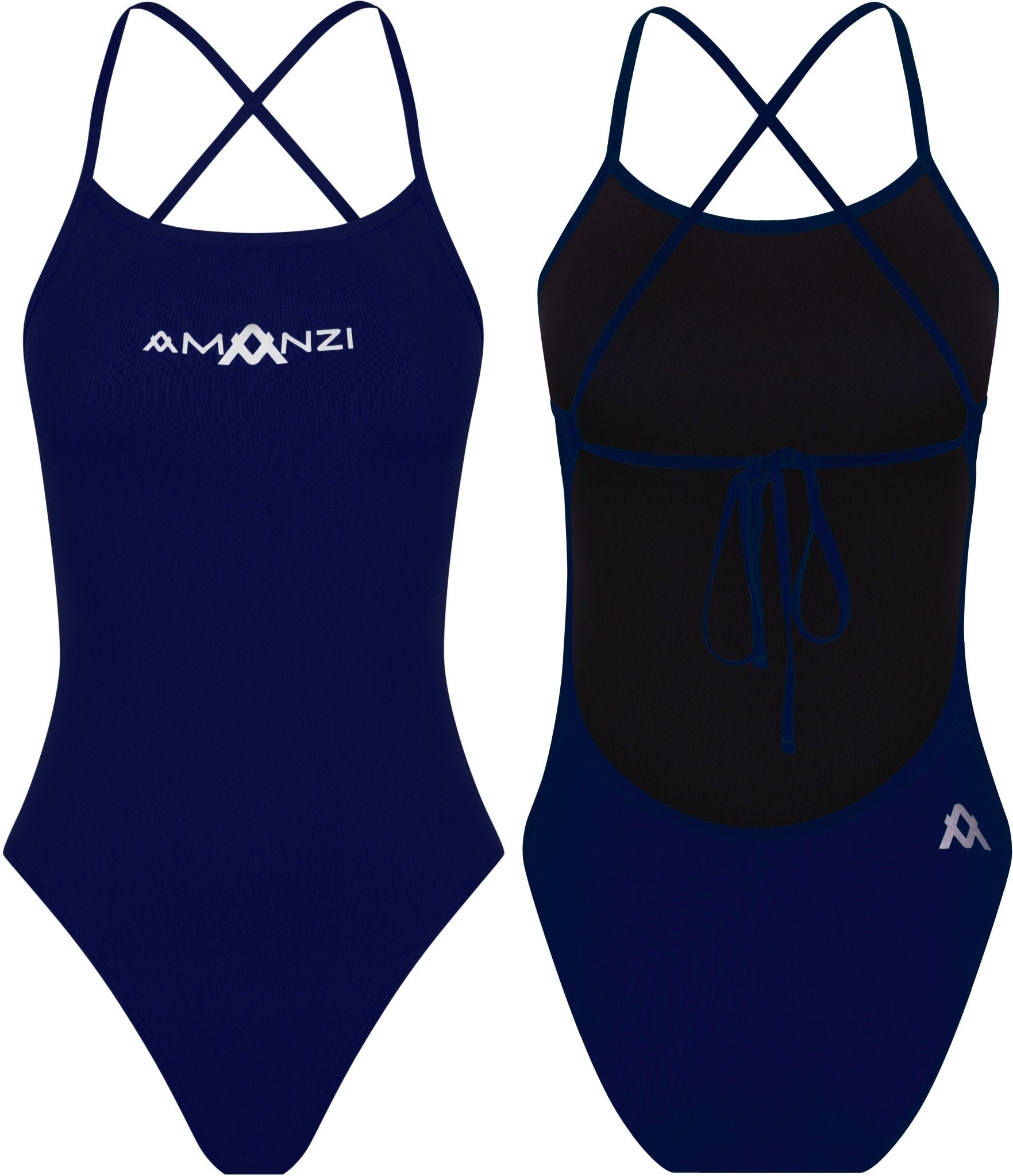 AMANZI WOMENS SAPPHIRE TIE BACK ONE PIECE - Navy