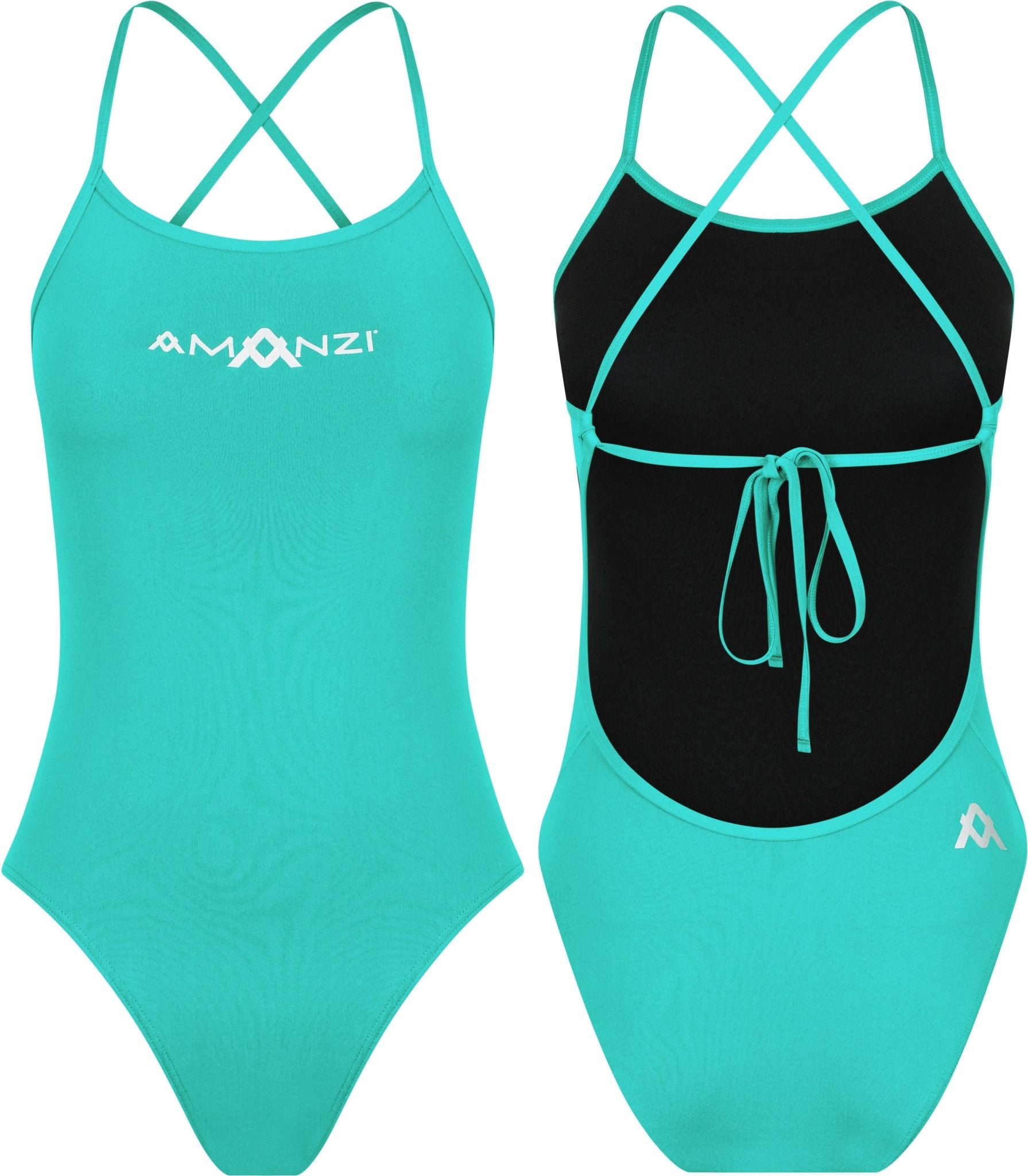 AMANZI WOMENS SPEARMINT TIE BACK ONE PIECE - Aqua