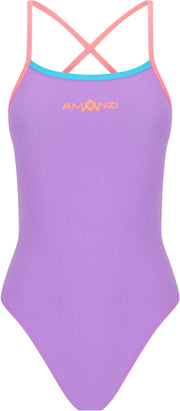 AMANZI WOMENS SPLENDOUR TIE BACK ONE PIECE - Purple