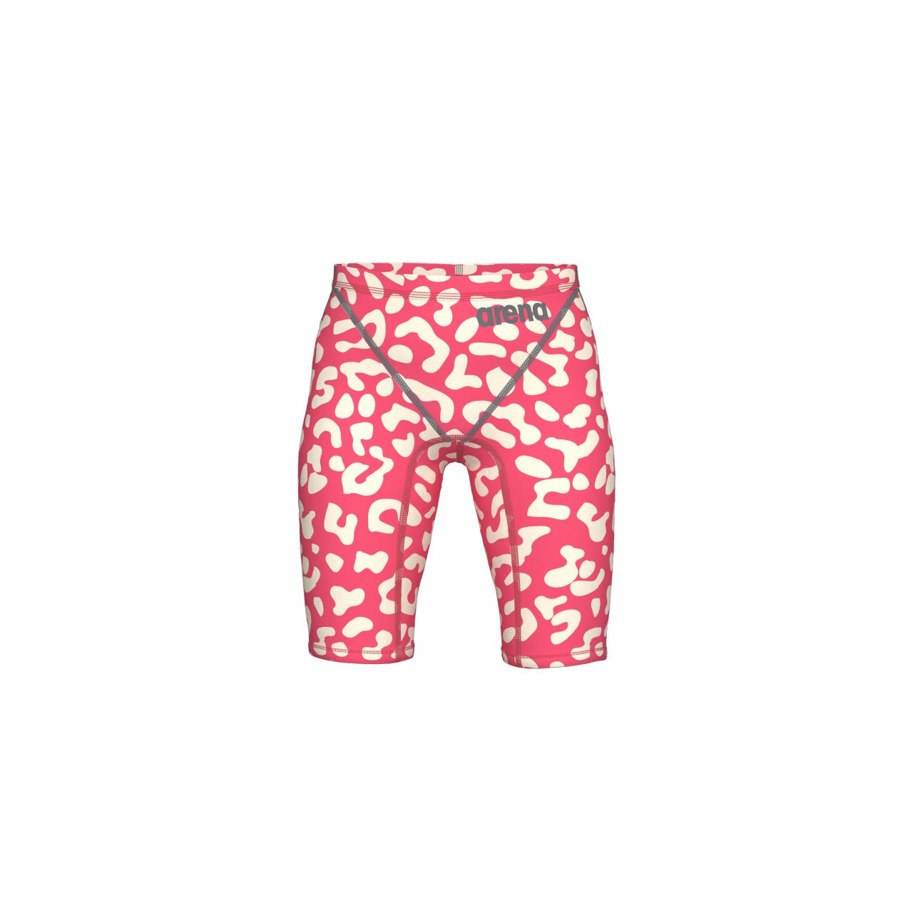 ARENA BOYS LEOPARD SKIN GERANIUM POWERSKIN ST NEXT JAMMER - Crimson