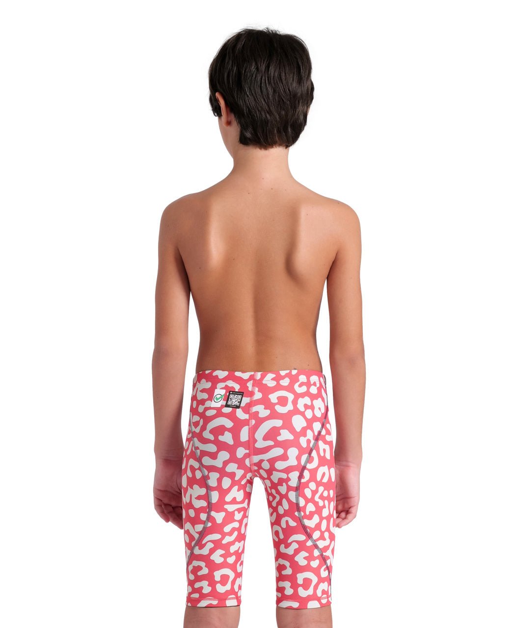 ARENA BOYS LEOPARD SKIN GERANIUM POWERSKIN ST NEXT JAMMER - Crimson