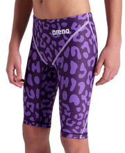 ARENA BOYS LEOPARD SKIN VIOLET POWERSKIN ST NEXT JAMMER - Purple