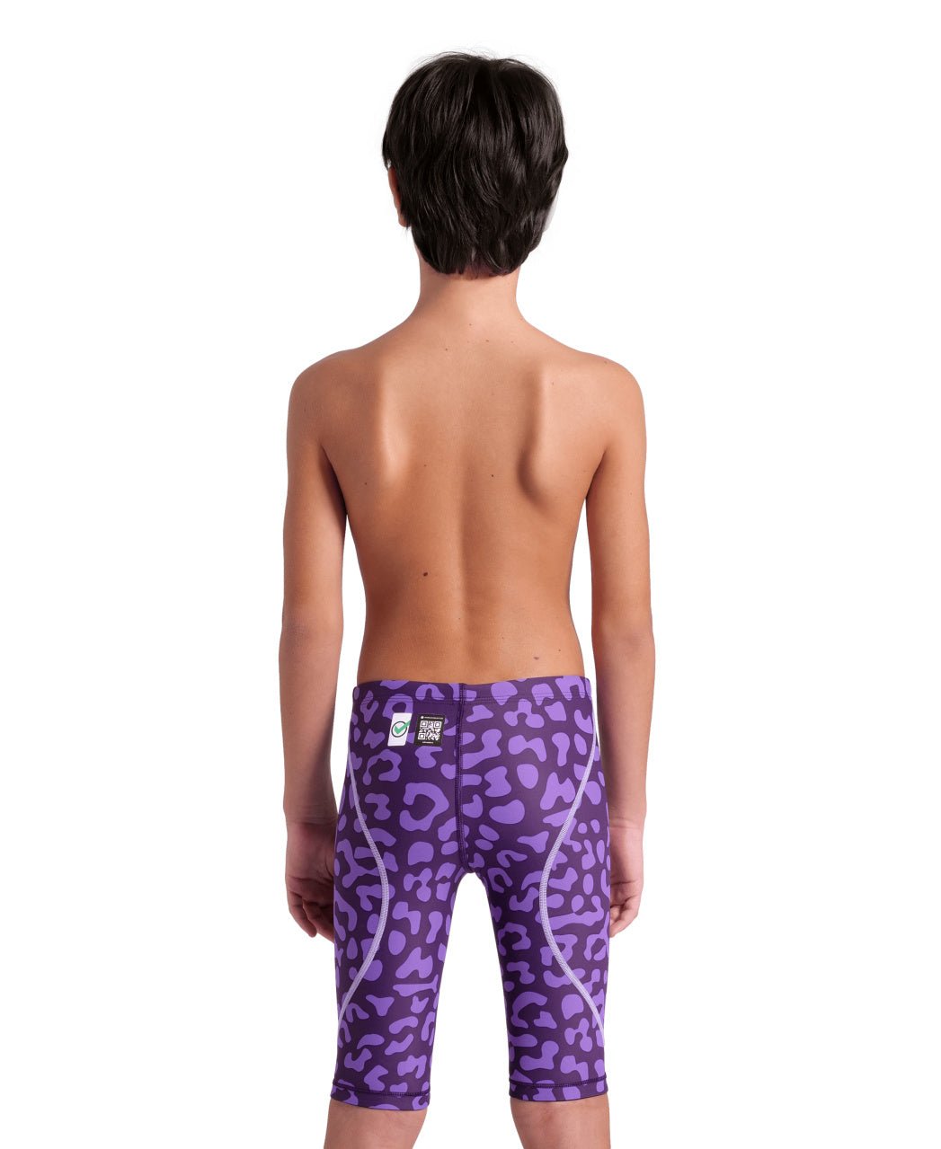 ARENA BOYS LEOPARD SKIN VIOLET POWERSKIN ST NEXT JAMMER - Purple