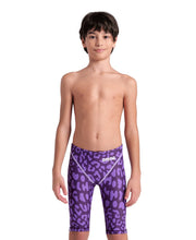 ARENA BOYS LEOPARD SKIN VIOLET POWERSKIN ST NEXT JAMMER - Purple