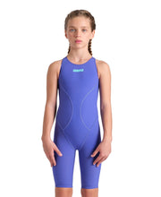 ARENA GIRLS POWERSKIN IMPULSO OPEN BACK KNEESUIT - Blue