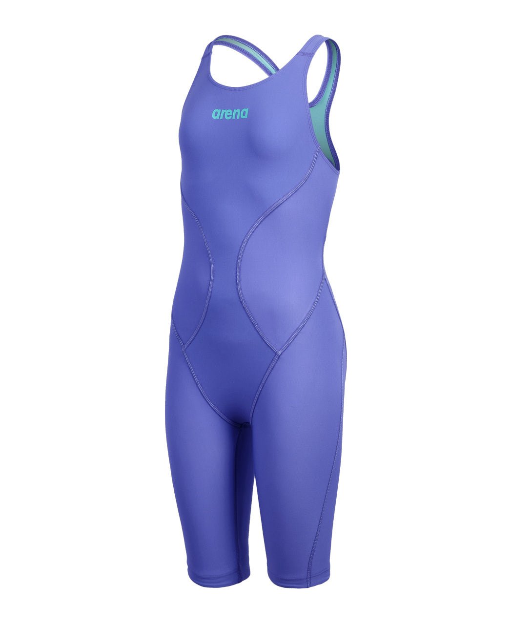 ARENA GIRLS POWERSKIN IMPULSO OPEN BACK KNEESUIT - Blue