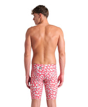 ARENA MENS LEOPARD SKIN GERANIUM POWERSKIN ST NEXT JAMMER - Crimson