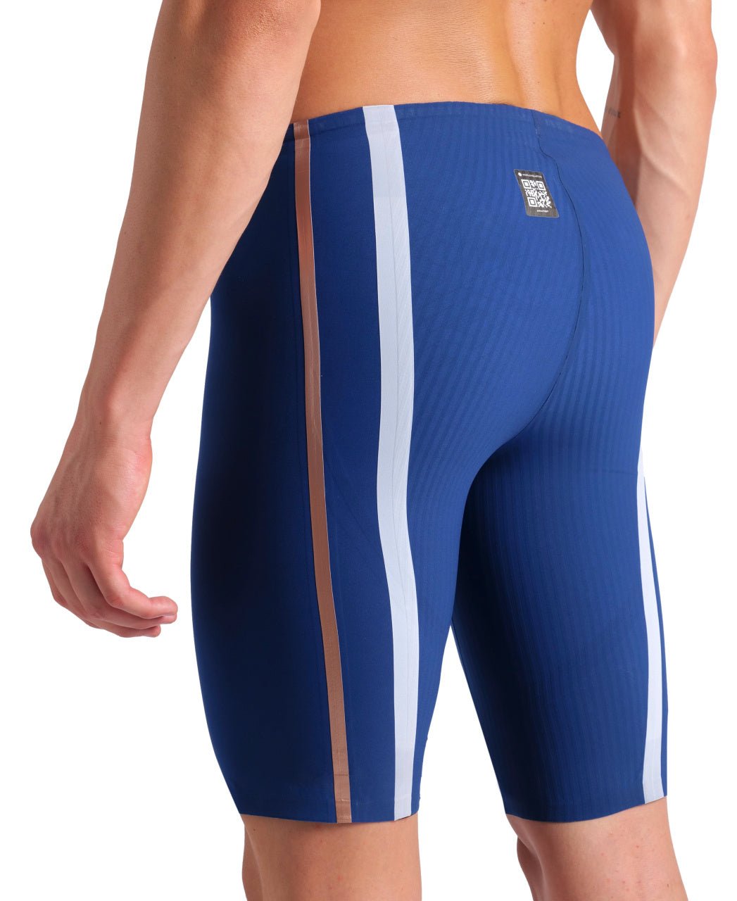 ARENA MENS POWERSKIN NAVY & ROSE GOLD PRIMO JAMMER - Navy