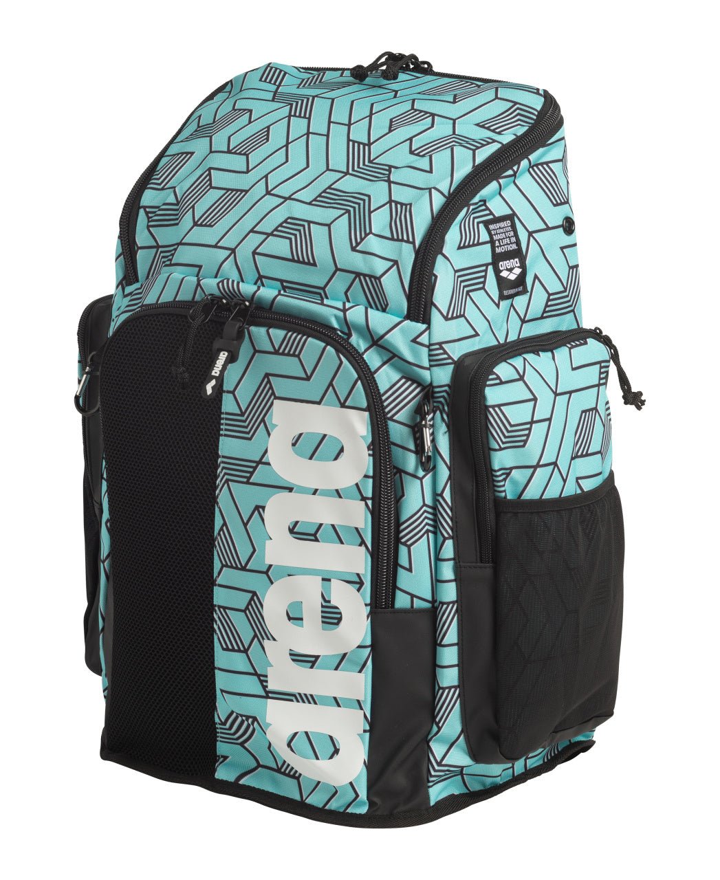 ARENA SPIKY III BACKPACK 45 ALLOVER ESCAPE - Aqua