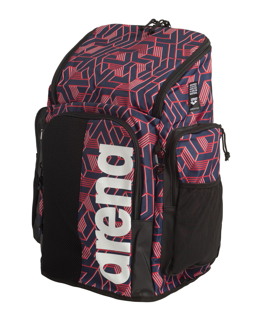 ARENA SPIKY III BACKPACK 45 ALLOVER ESCAPE RWB - Red