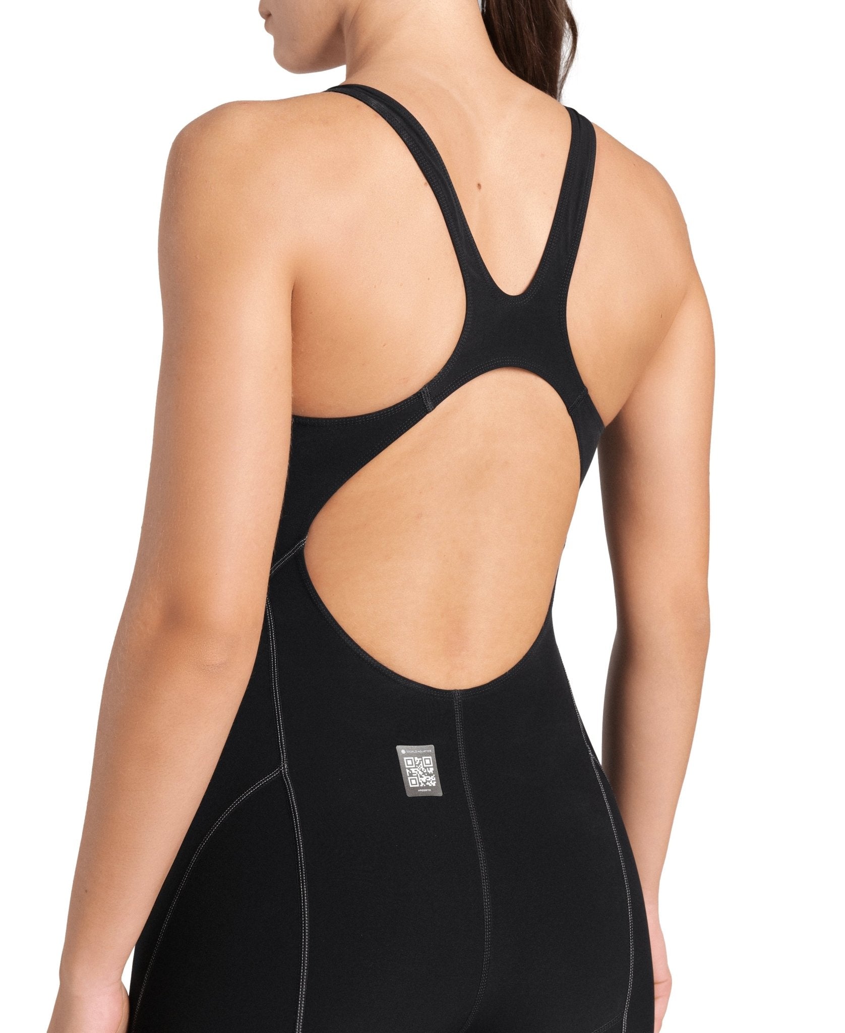 ARENA WOMENS POWERSKIN IMPULSO OPEN BACK KNEESUIT - Black