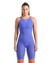 ARENA WOMENS POWERSKIN IMPULSO OPEN BACK KNEESUIT - Blue