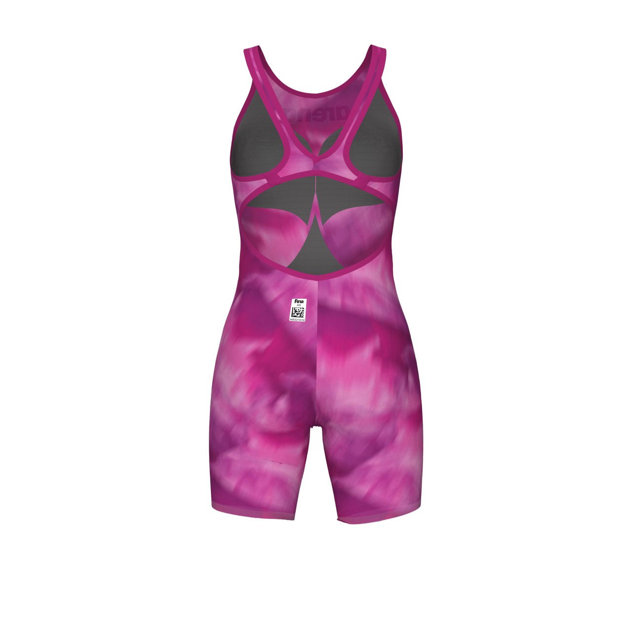 ARENA WOMENS POWERSKIN TIE - DYE CICLAMYN CARBON AIR² OPEN BACK KNEESUIT - Pink