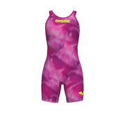 ARENA WOMENS POWERSKIN TIE - DYE CICLAMYN CARBON AIR² OPEN BACK KNEESUIT - Pink