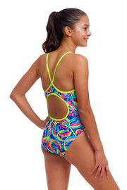 FUNKITA GIRLS CHOPPY WATERS DIAMOND BACK ONE PIECE - Multicolour