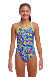 FUNKITA GIRLS CHOPPY WATERS DIAMOND BACK ONE PIECE - Multicolour