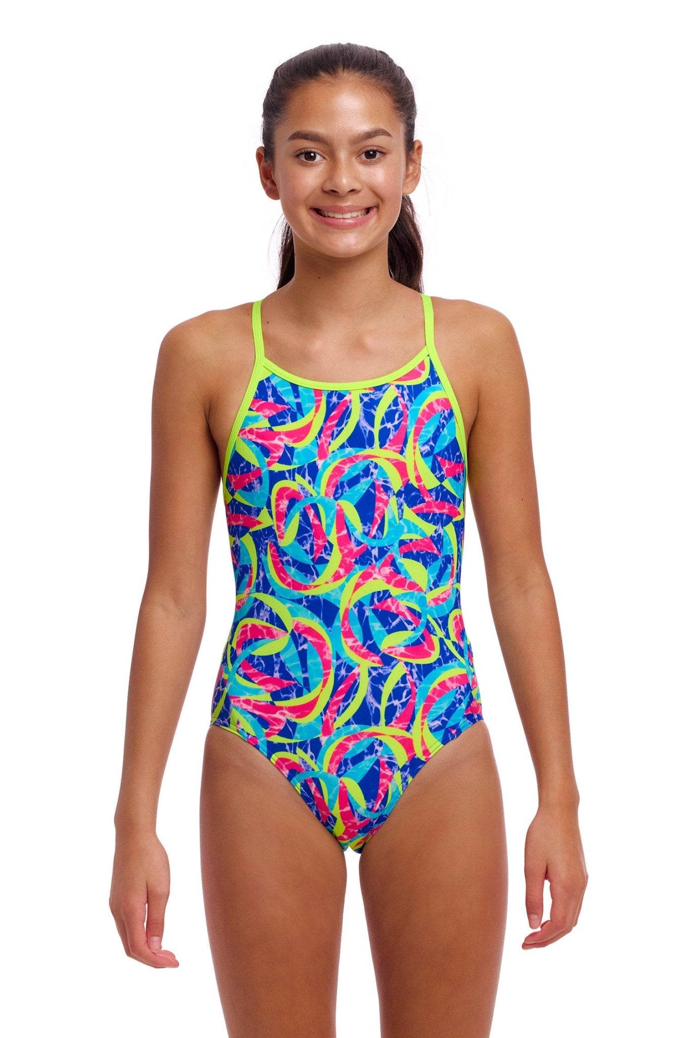 FUNKITA GIRLS CHOPPY WATERS DIAMOND BACK ONE PIECE - Multicolour