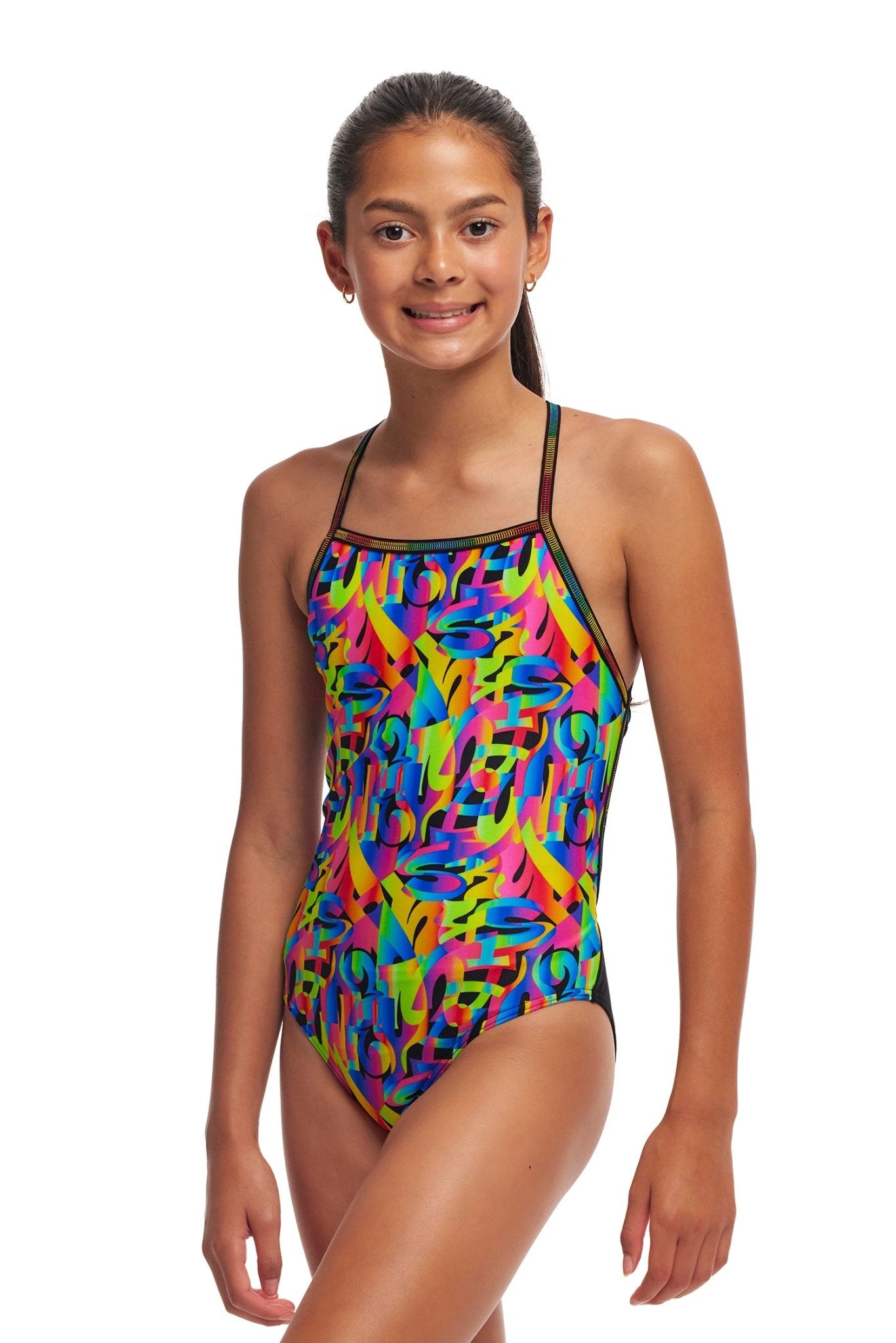 FUNKITA GIRLS COLOUR FUNK STRAPPED IN ONE PIECE - Multicolour