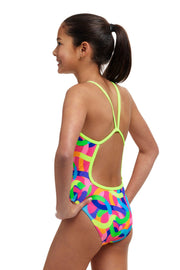 FUNKITA GIRLS CURLY WURLY SINGLE STRAP ONE PIECE - Multicolour