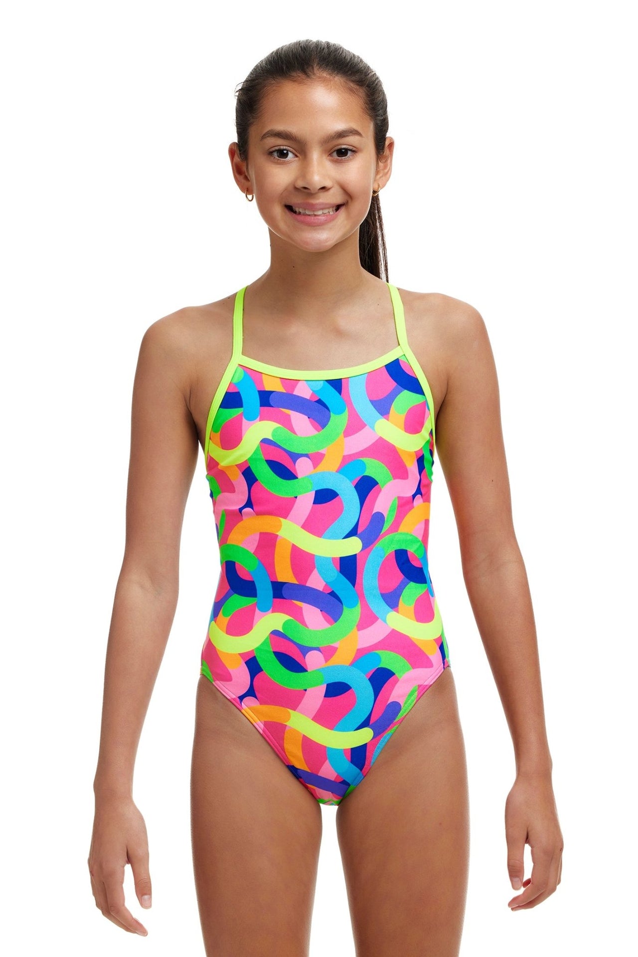 FUNKITA GIRLS CURLY WURLY SINGLE STRAP ONE PIECE - Multicolour