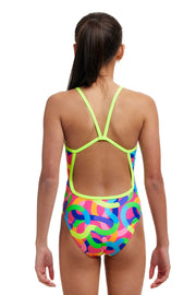 FUNKITA GIRLS CURLY WURLY SINGLE STRAP ONE PIECE - Multicolour