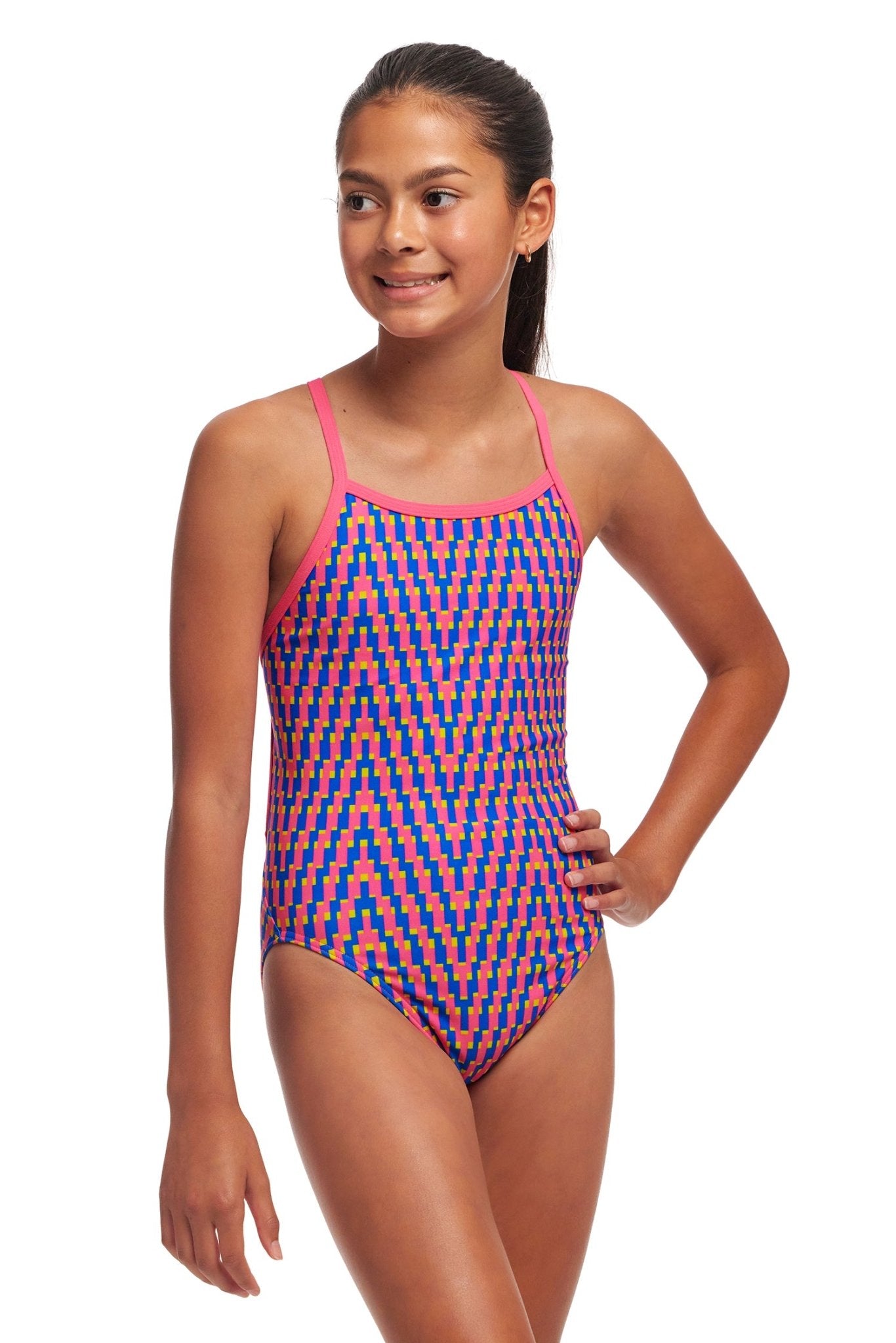 FUNKITA GIRLS DAILY STEPS SINGLE STRAP ONE PIECE - Pink