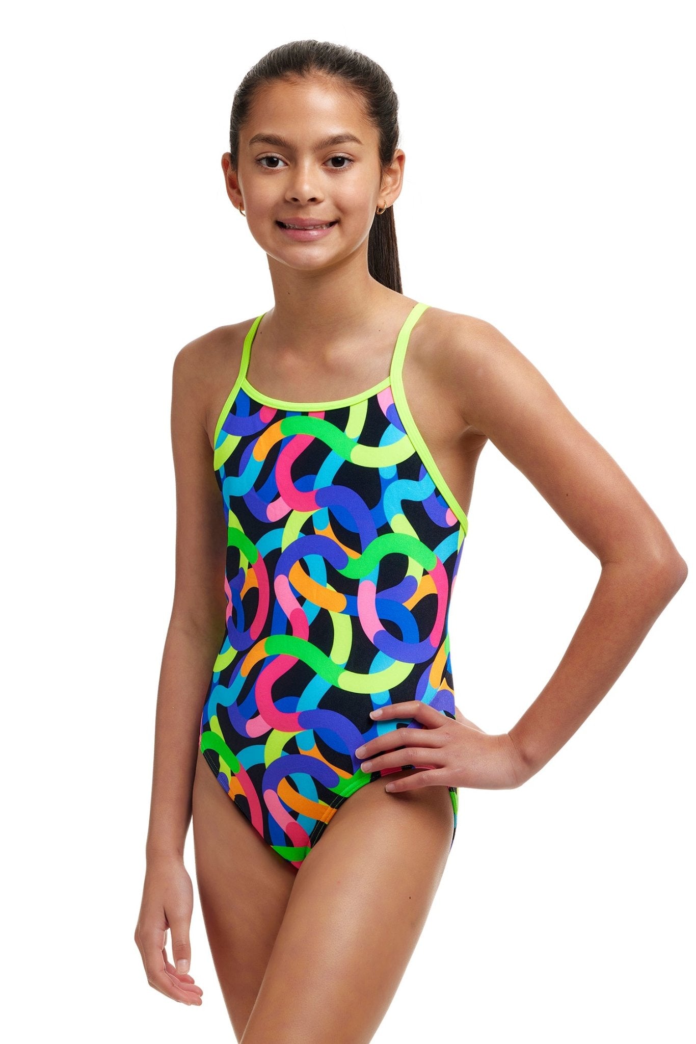 FUNKITA GIRLS GOT WORMS DIAMOND BACK ONE PIECE - Multicolour