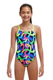 FUNKITA GIRLS GOT WORMS DIAMOND BACK ONE PIECE - Multicolour