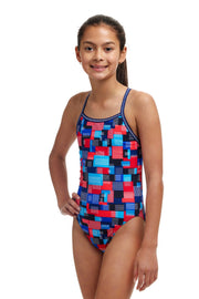 FUNKITA GIRLS MOTHERBOARD SINGLE STRAP ONE PIECE - Multicolour