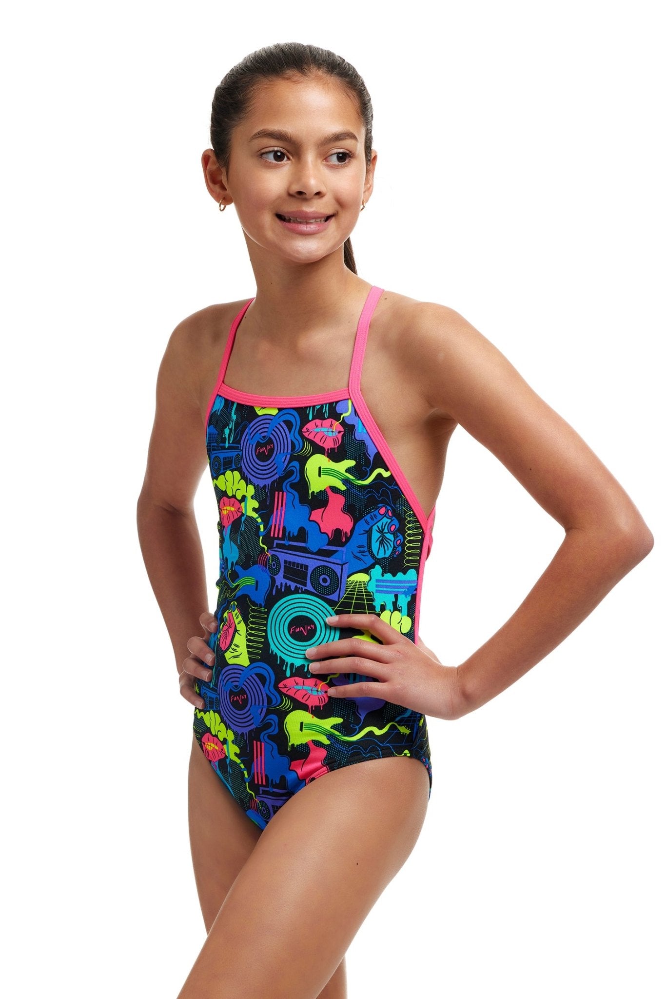 FUNKITA GIRLS POPPY LONG STRAPPED IN ONE PIECE - Multicolour