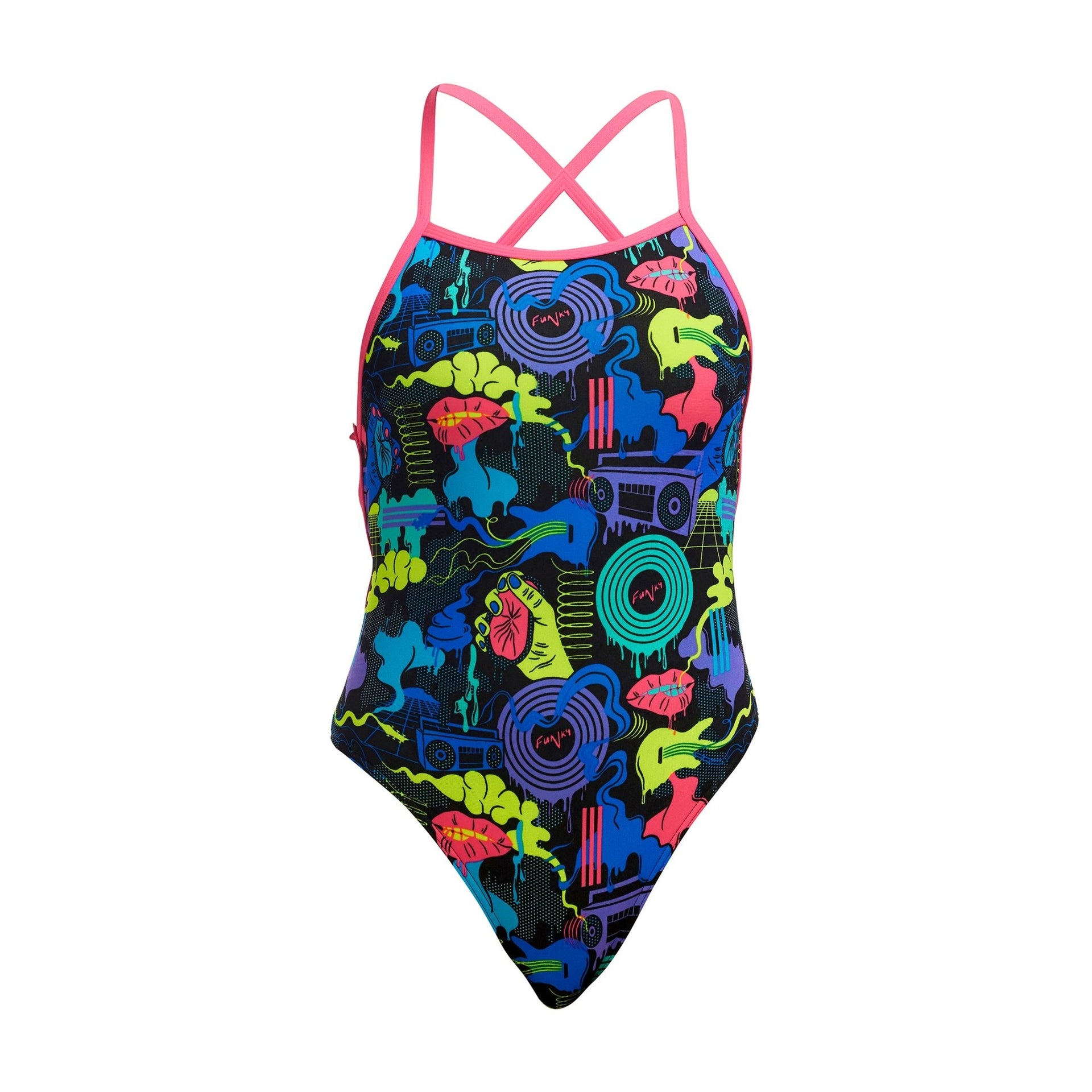 FUNKITA GIRLS POPPY LONG STRAPPED IN ONE PIECE - Multicolour