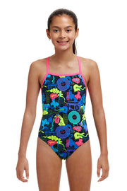 FUNKITA GIRLS POPPY LONG STRAPPED IN ONE PIECE - Multicolour