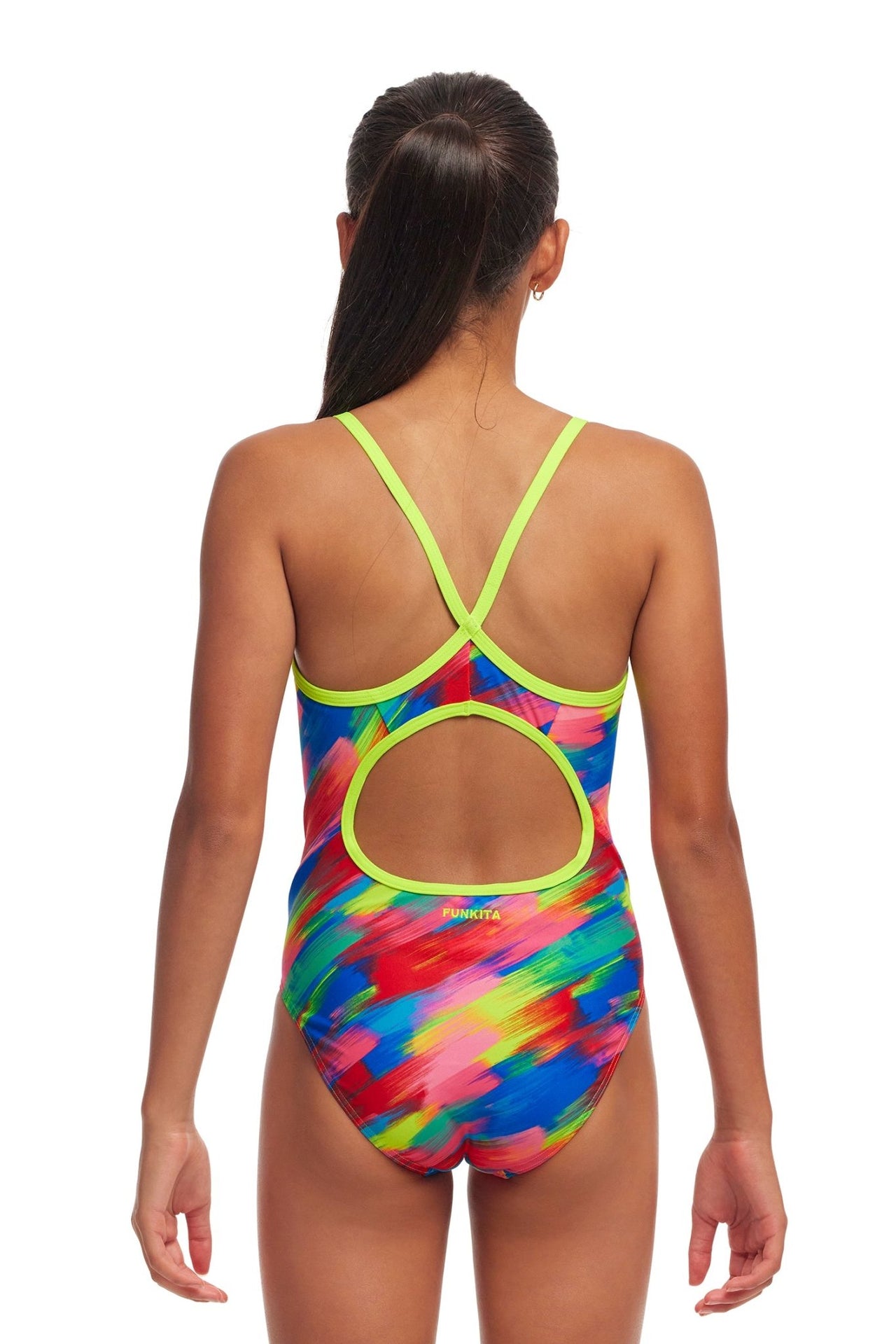 FUNKITA GIRLS STROKED DIAMOND BACK ONE PIECE - Multicolour