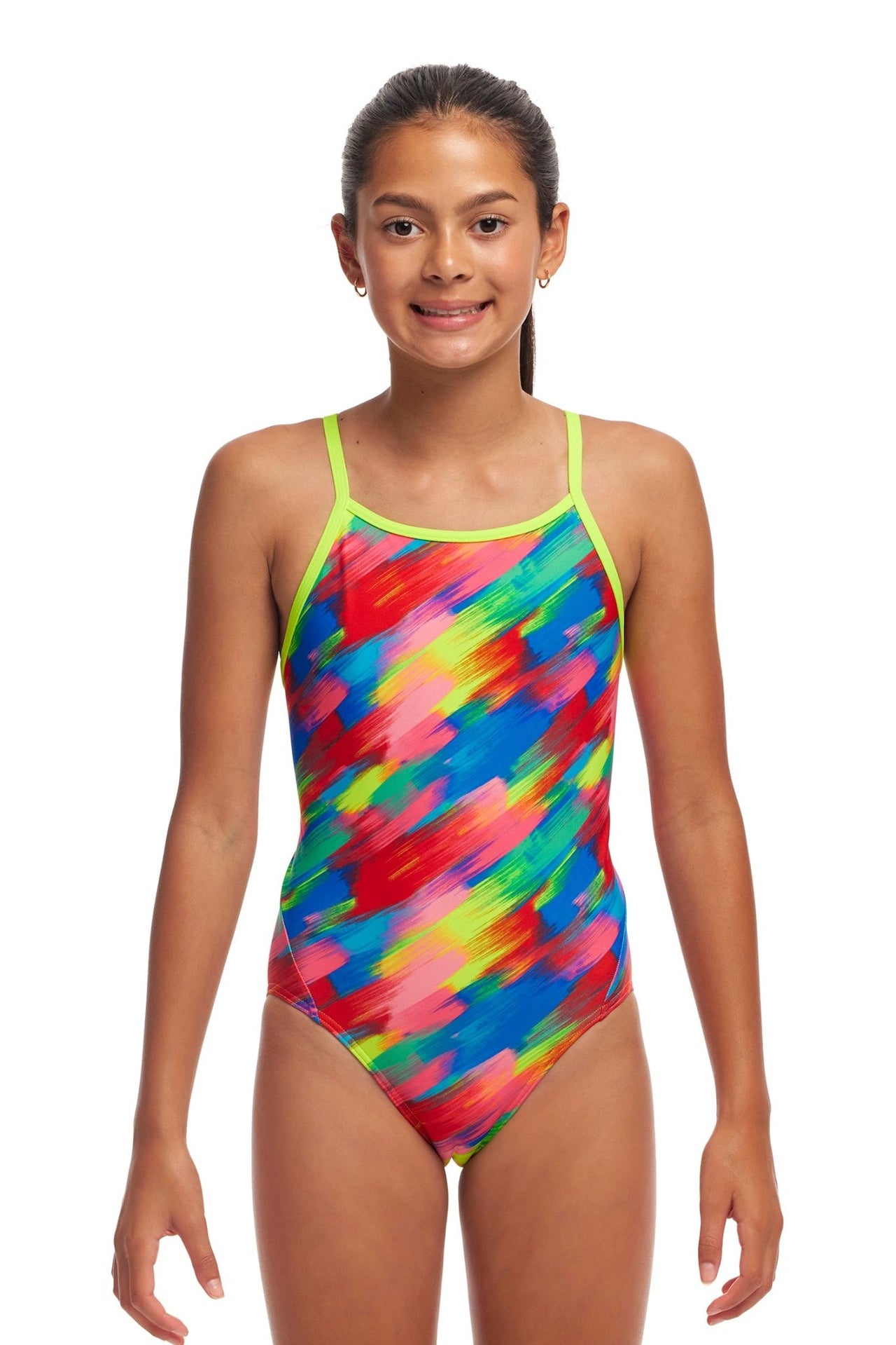 FUNKITA GIRLS STROKED DIAMOND BACK ONE PIECE - Multicolour