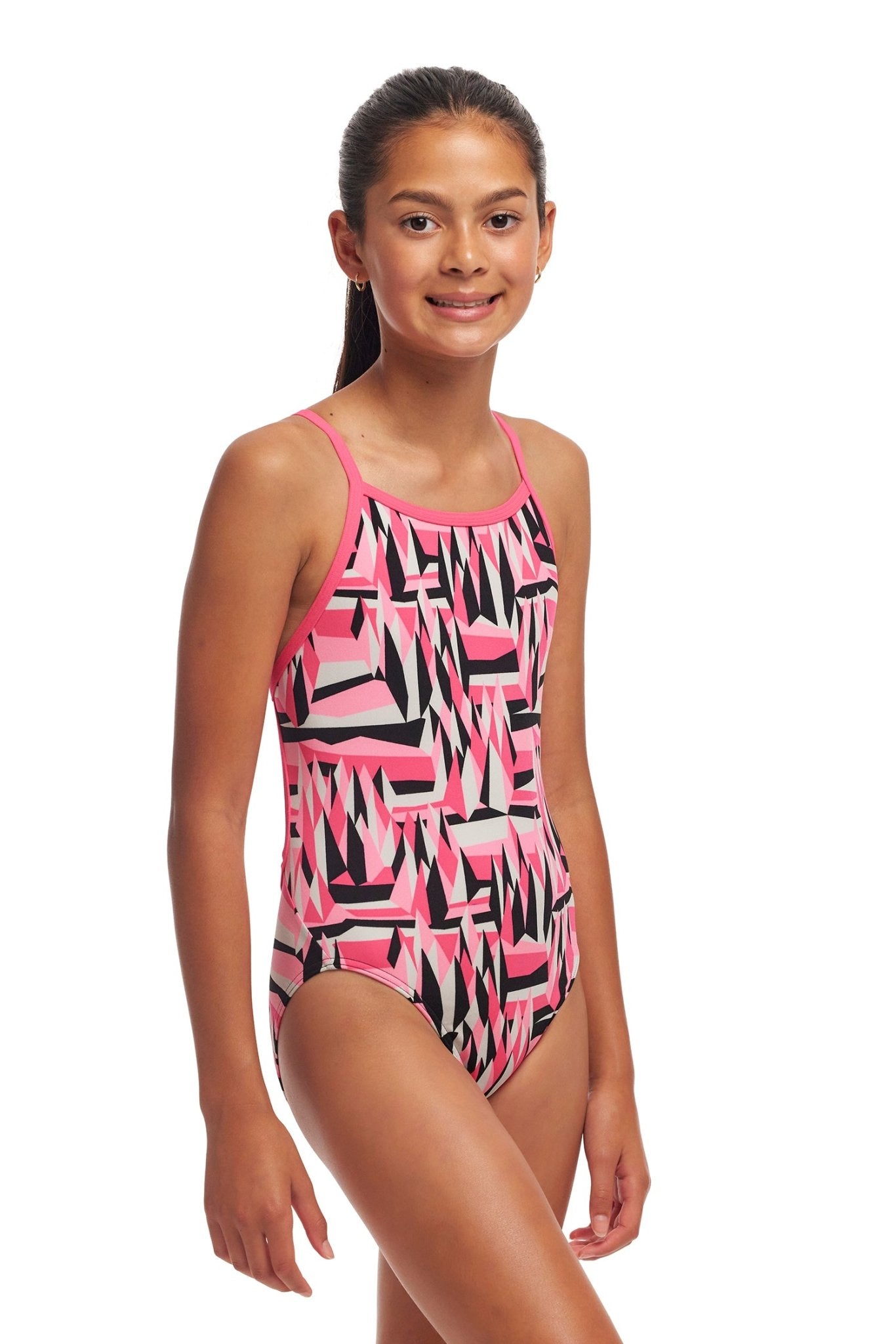 FUNKITA GIRLS SUGAR HITS SINGLE STRAP ONE PIECE - Pink