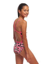 FUNKITA GIRLS SUGAR HITS SINGLE STRAP ONE PIECE - Pink