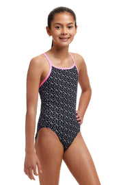 FUNKITA GIRLS SUMMER FISH DIAMOND BACK ONE PIECE - Black