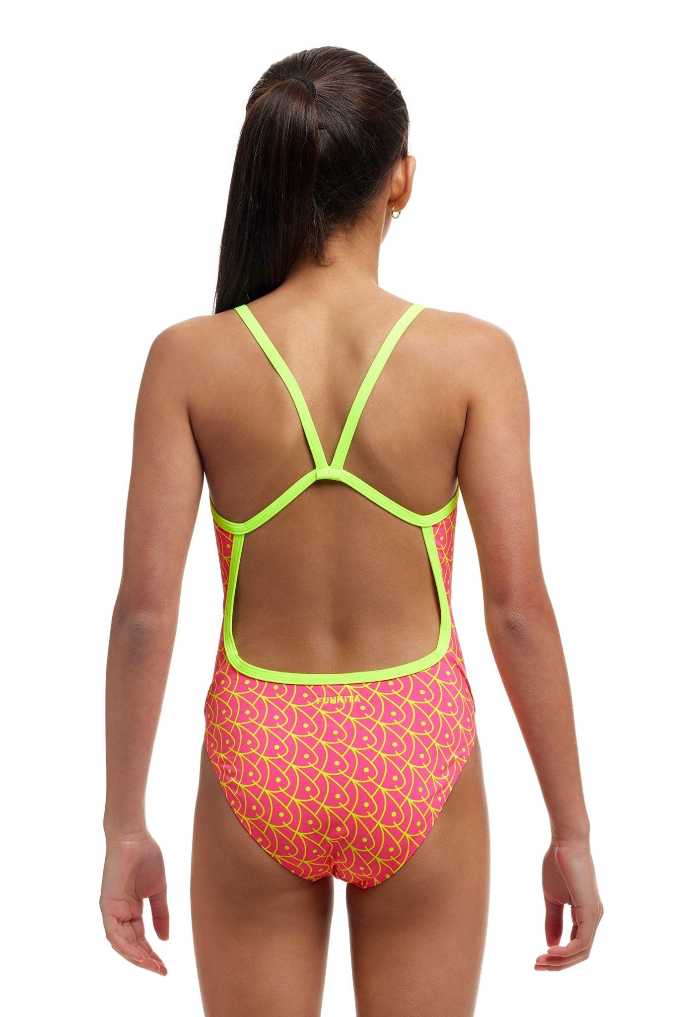 FUNKITA GIRLS SWIM SCHOOL SINGLE STRAP ONE PIECE - Coral