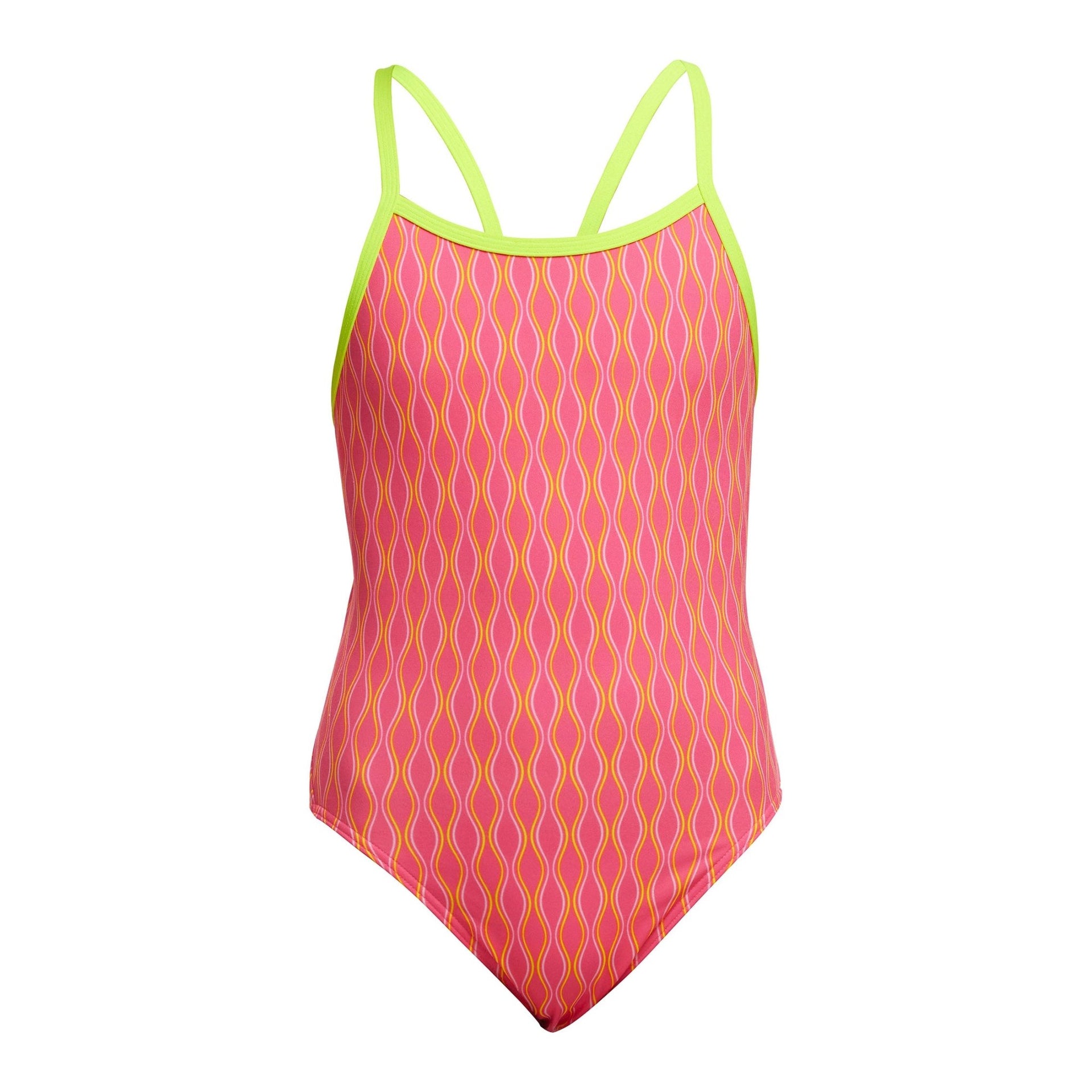 FUNKITA GIRLS WICKED WAVES SINGLE STRAP ONE PIECE - Pink